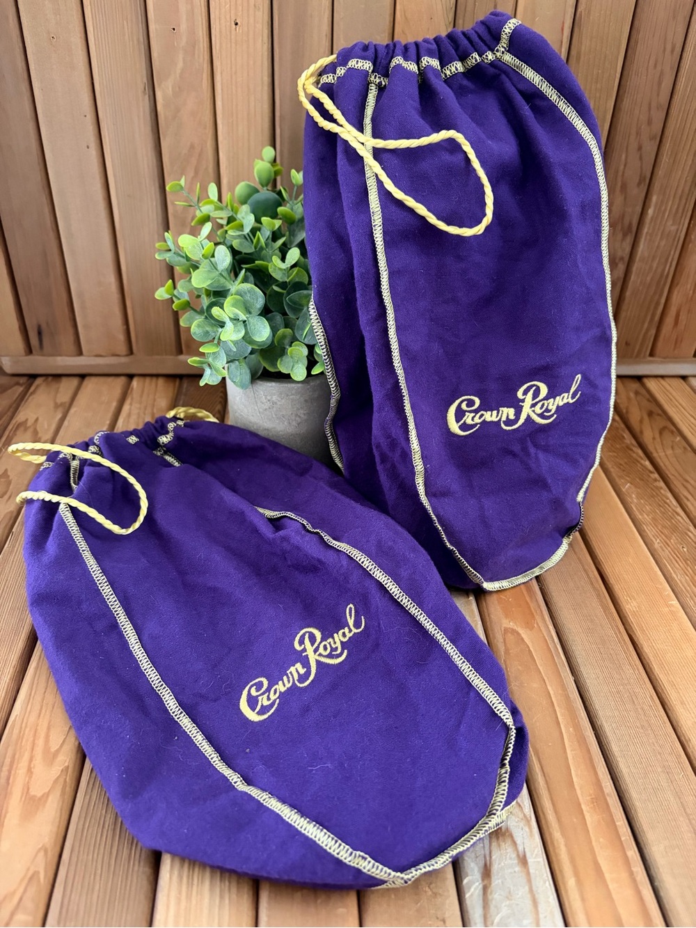 Crown Royal Purple Velvet Drawstring Travel Pouch